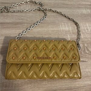 Valentino Mustard Quilted Shoulder Bag